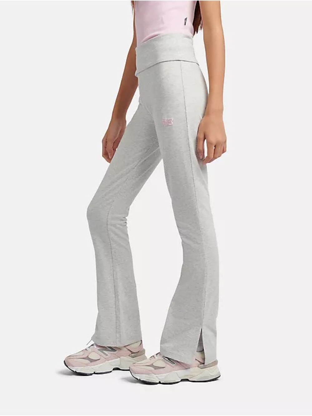 New Balance Girls' Light Gray Flare Sweatpants - Size 6-7Y